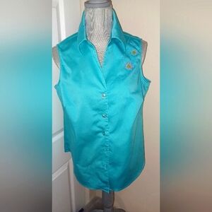 Turquoise Sleeveless Women's Top